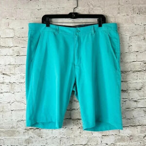 Matte Grey Men's Size 38 Turquoise Shorts 100% Polyester Haus of Grey Pockets